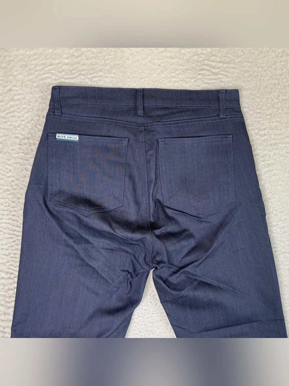 Blue Delta Raw Denim Custom Made USA Jeans Zip Fly Men's Size 31x28